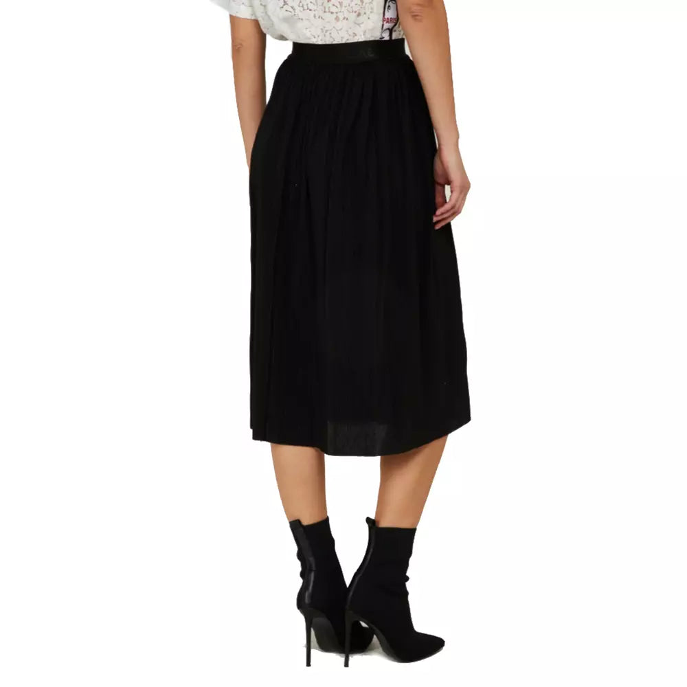 Schwarzer Polyester-Rock