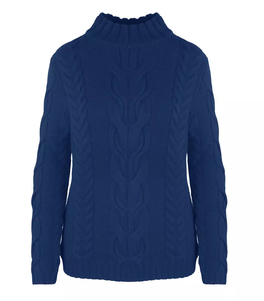 Blauer Pullover aus Wolle