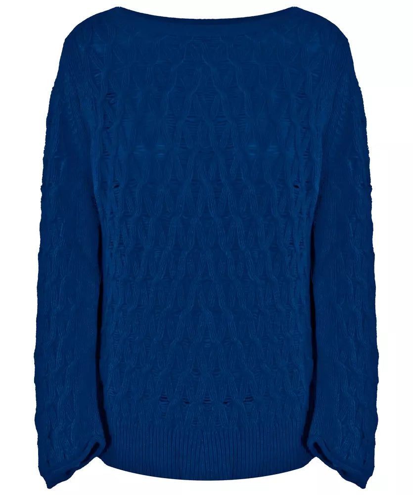 Blauer Pullover aus Wolle