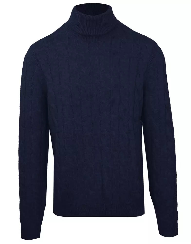 Blauer Pullover aus Wolle