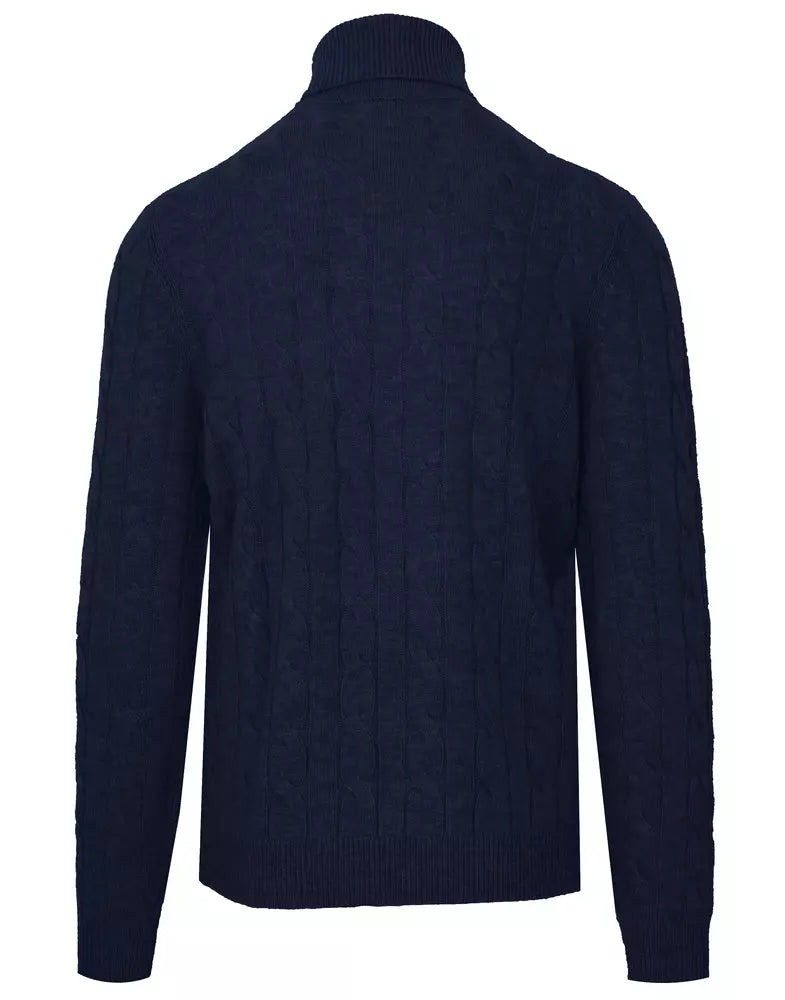 Blauer Pullover aus Wolle