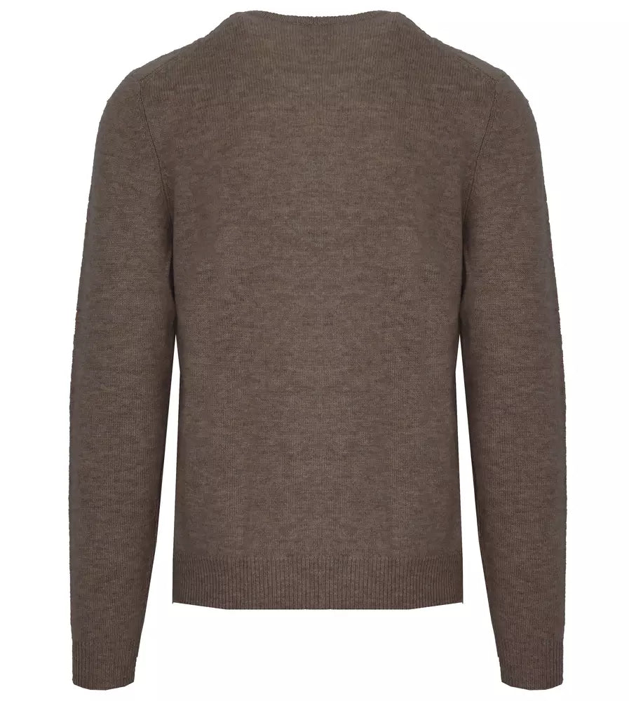Brauner Wollpullover