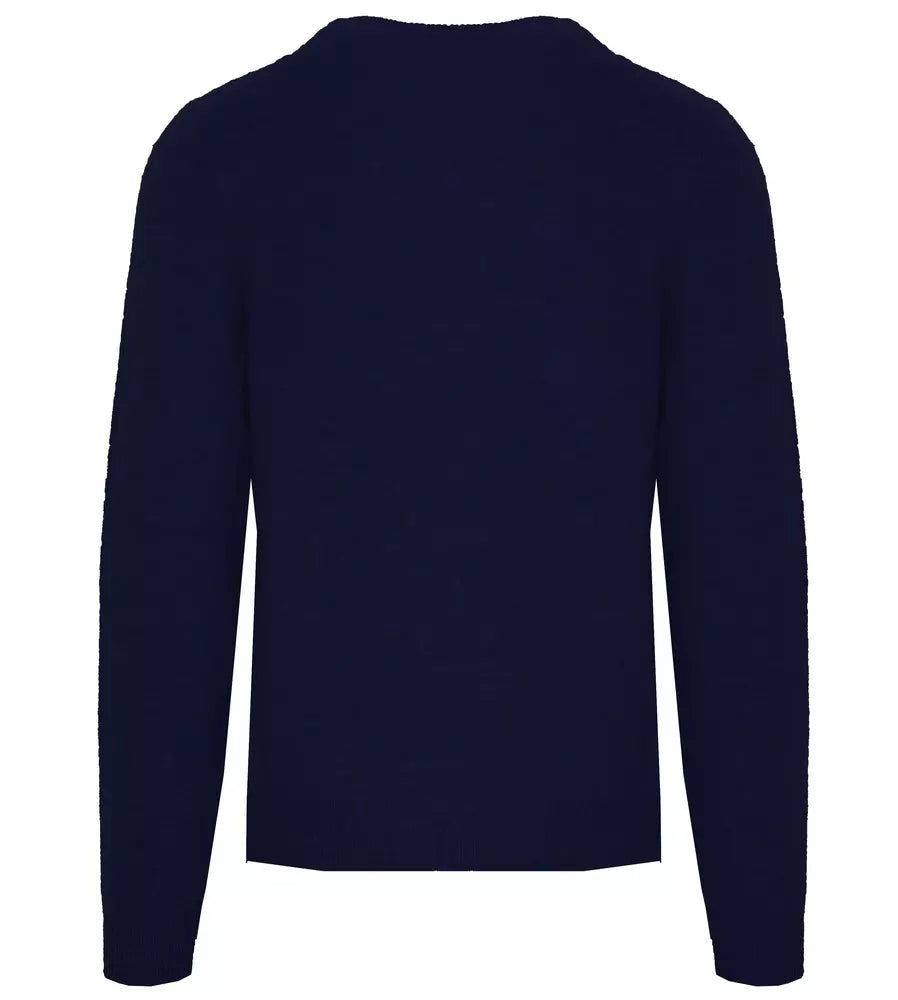 Blauer Pullover aus Wolle