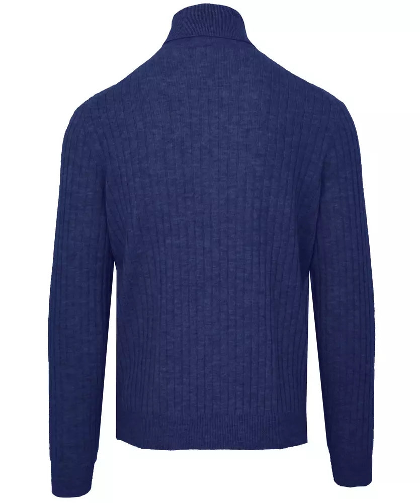 Blauer Pullover aus Wolle
