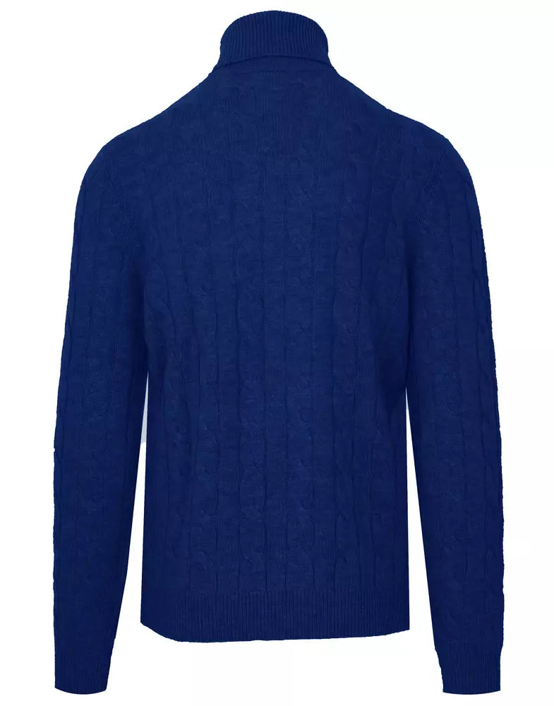 Blauer Pullover aus Wolle