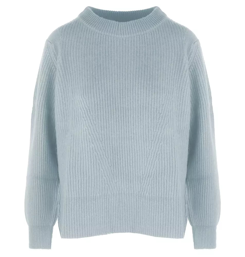 Hellblauer Kaschmirpullover