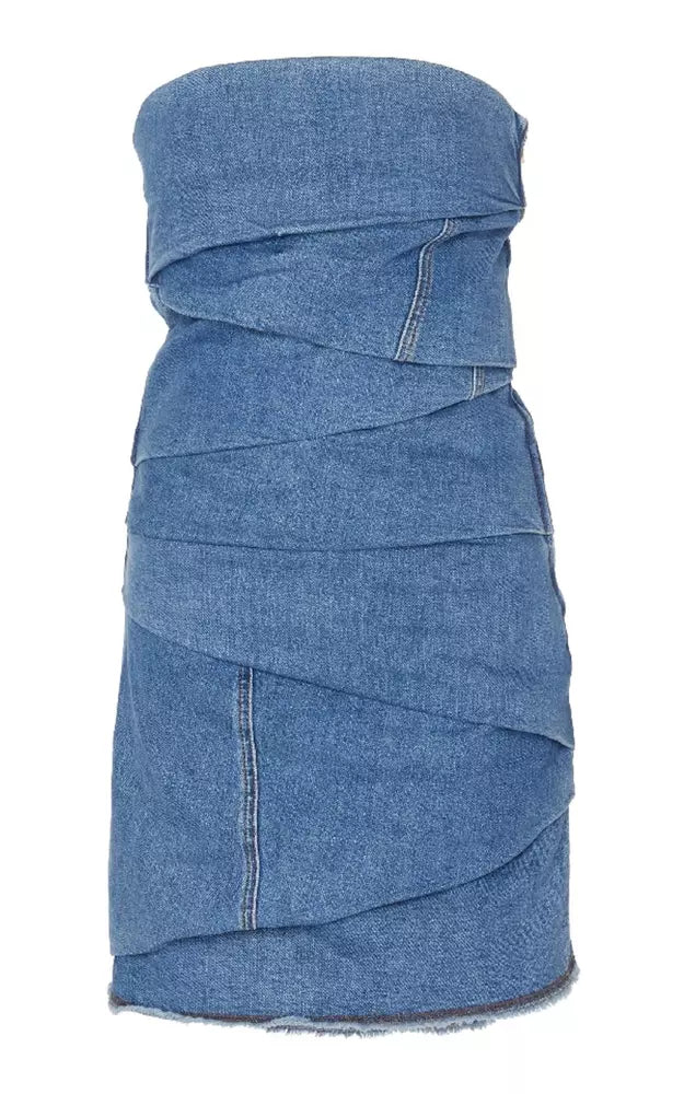 Blaues Baumwollkleid