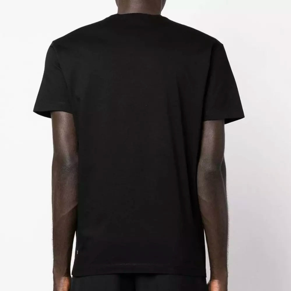 Schwarzes T-Shirt aus Baumwolle
