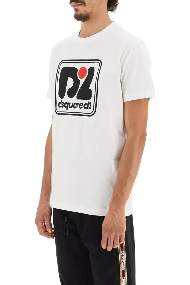 T-Shirt aus weißer Baumwolle