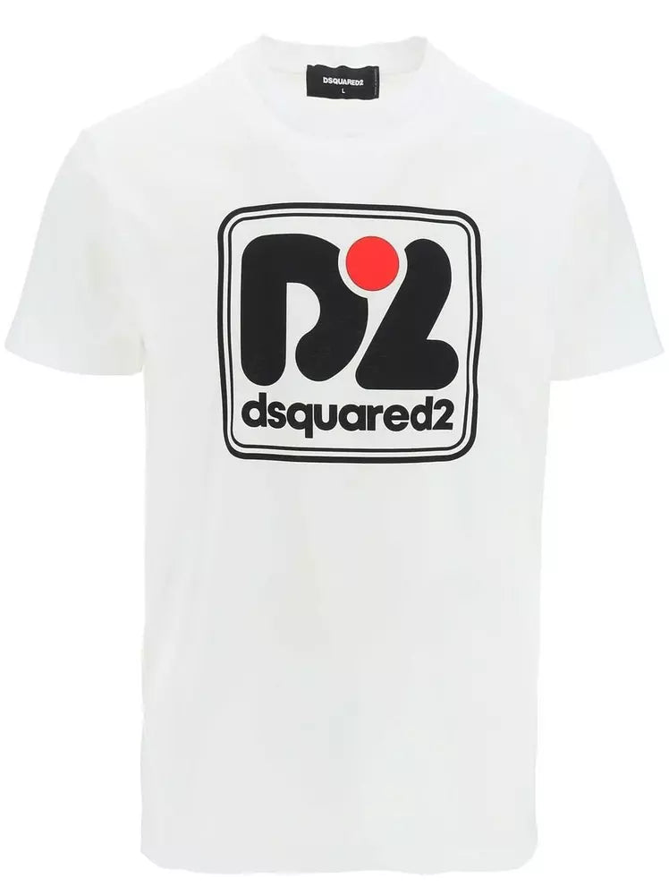 T-Shirt aus weißer Baumwolle