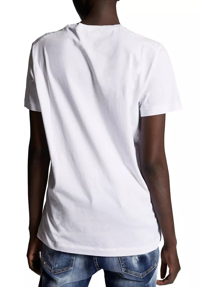 T-Shirt aus weißer Baumwolle