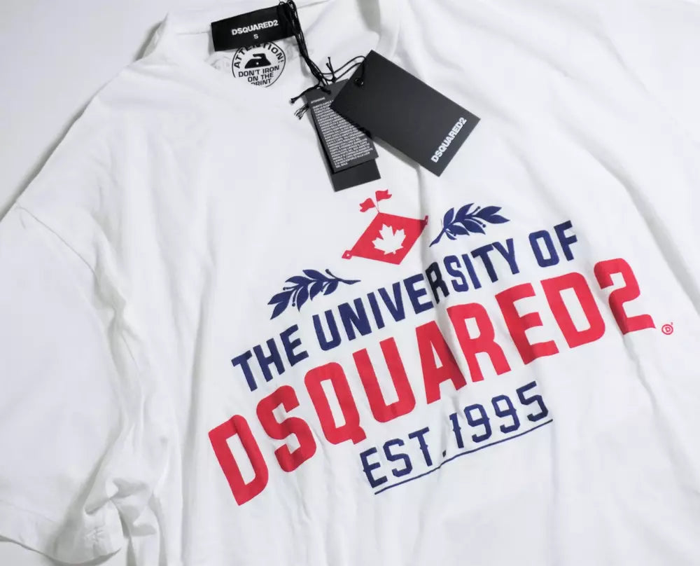 T-Shirt aus weißer Baumwolle