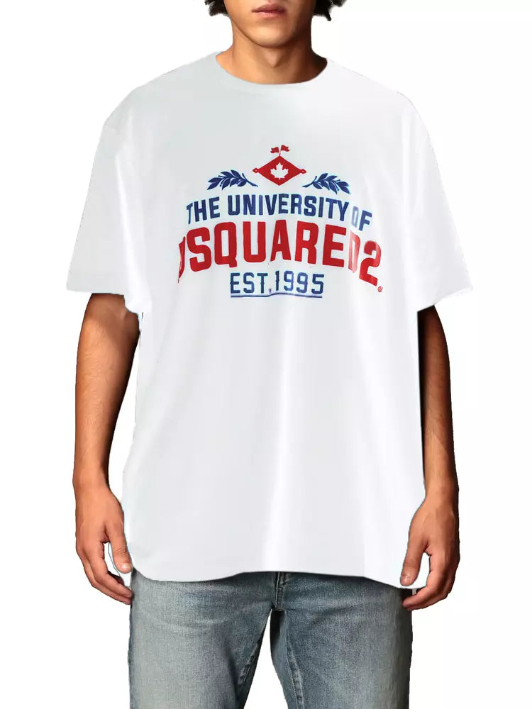 T-Shirt aus weißer Baumwolle