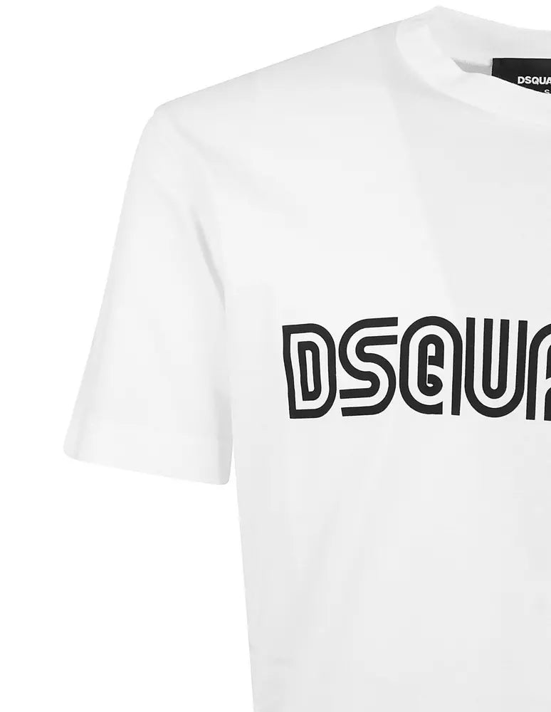 T-Shirt aus weißer Baumwolle