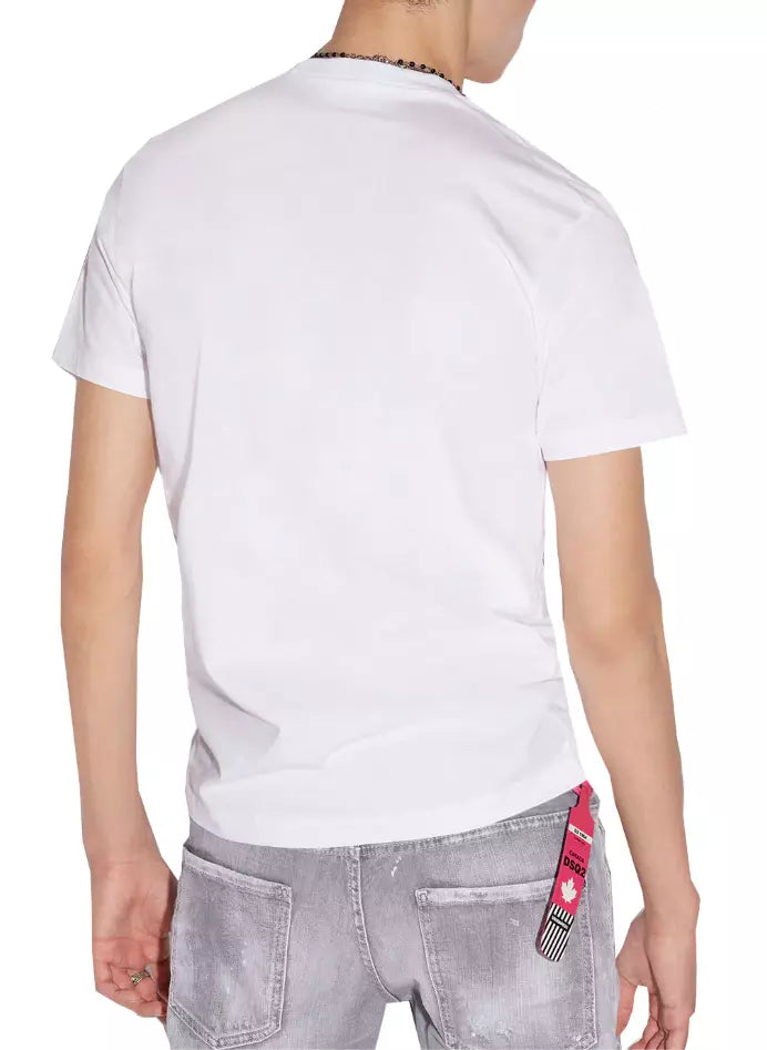T-Shirt aus weißer Baumwolle