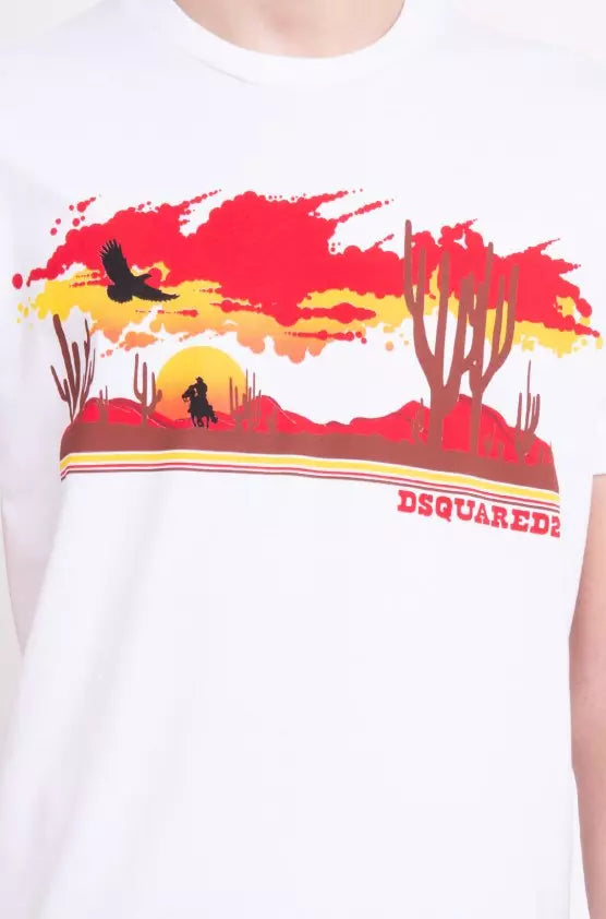 T-Shirt aus weißer Baumwolle