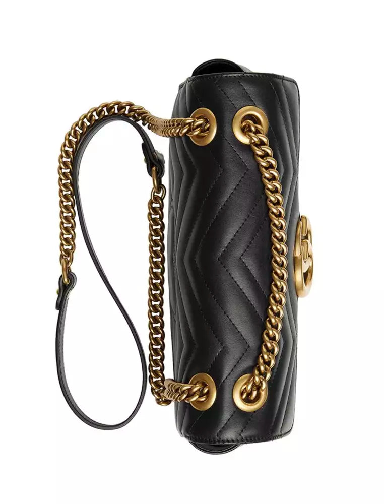 Schwarze Leder Crossbody Tasche