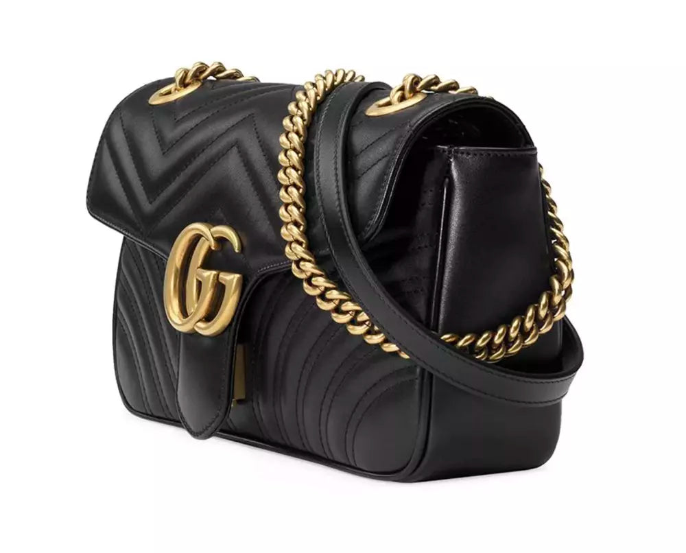 Schwarze Leder Crossbody Tasche