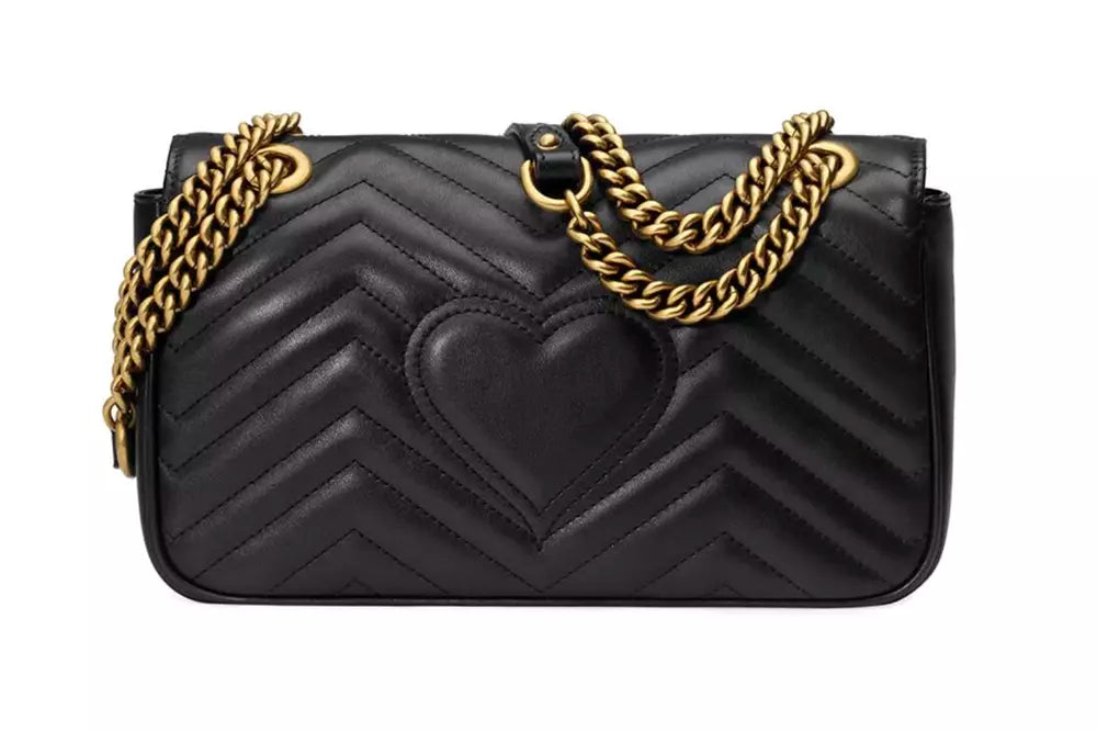 Schwarze Leder Crossbody Tasche