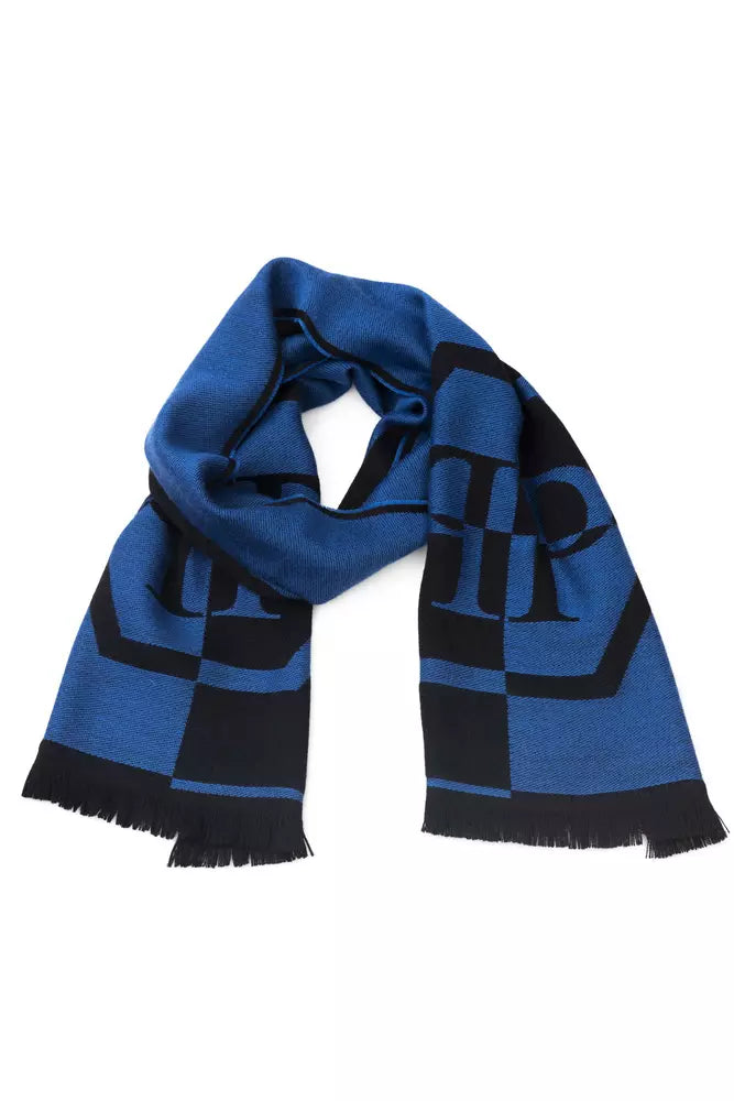 Blauer Wollschal