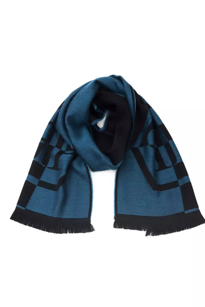 Blauer Wollschal