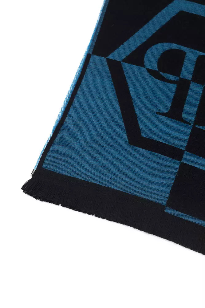 Blauer Wollschal