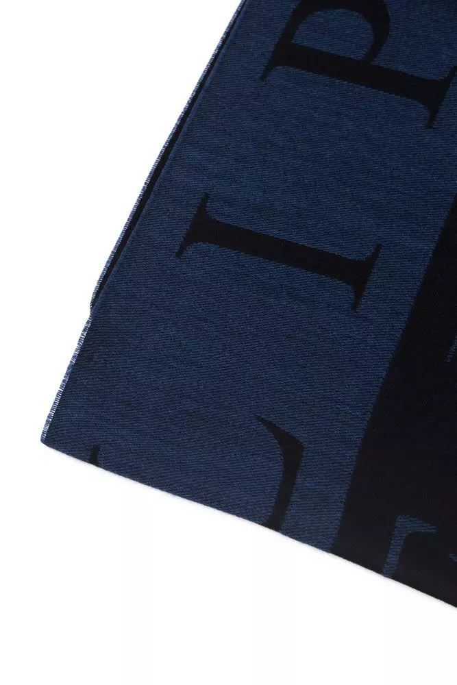 Blauer Wollschal
