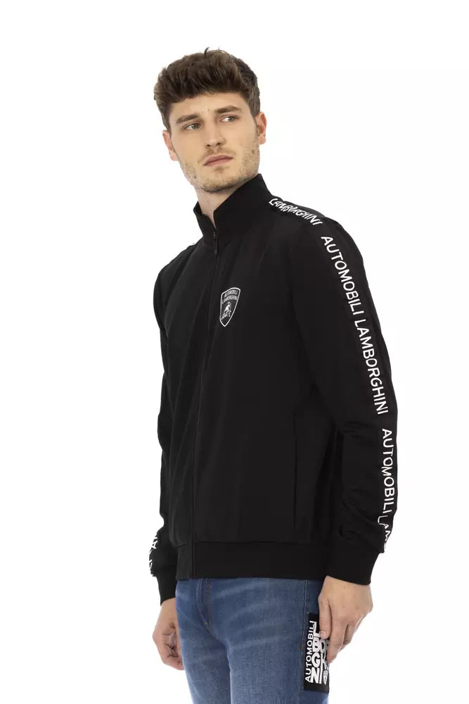 Schwarzer Polyester-Pullover