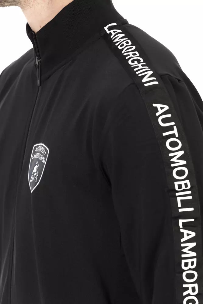 Schwarzer Polyester-Pullover