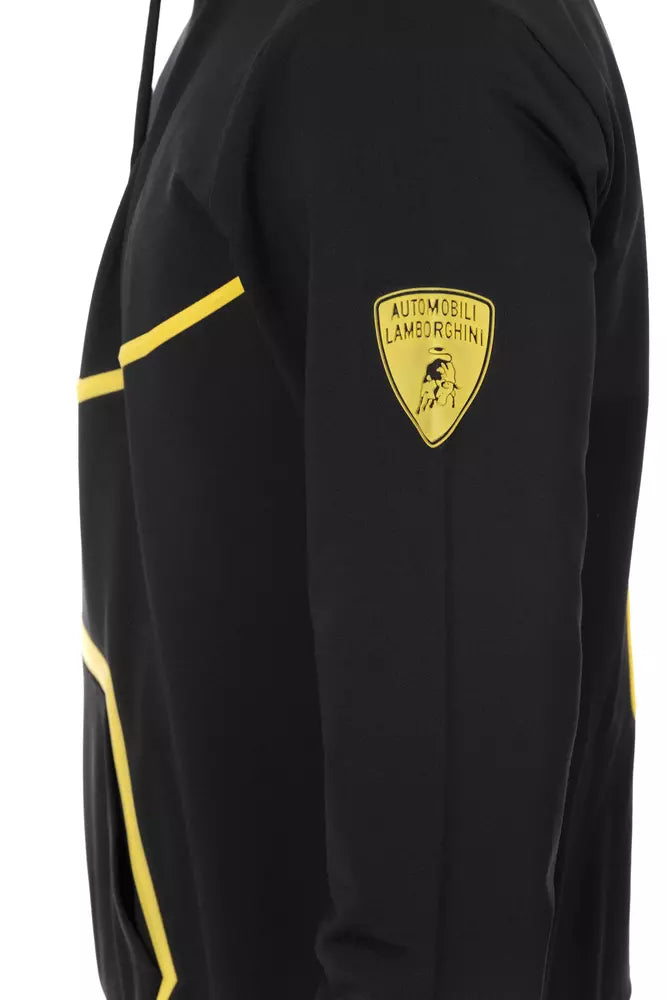 Schwarzer Polyester-Pullover