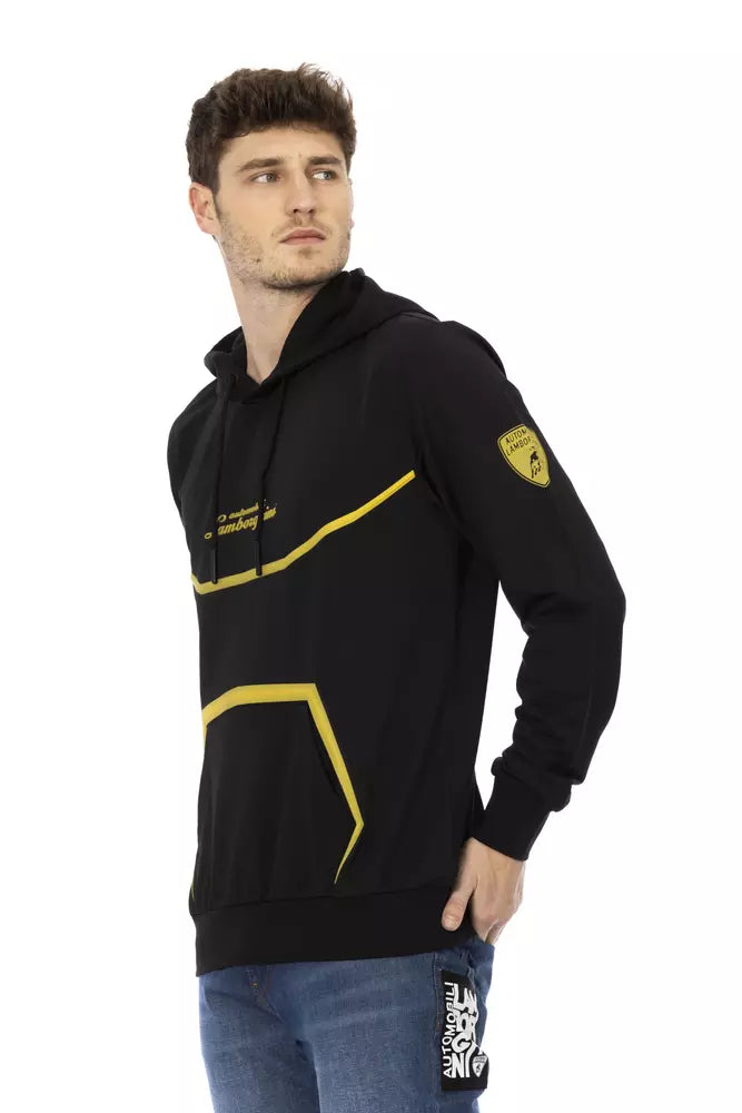 Schwarzer Polyester-Pullover