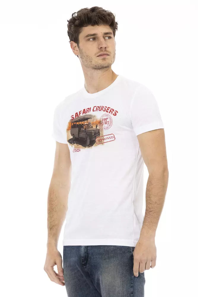 T-Shirt aus weißer Baumwolle