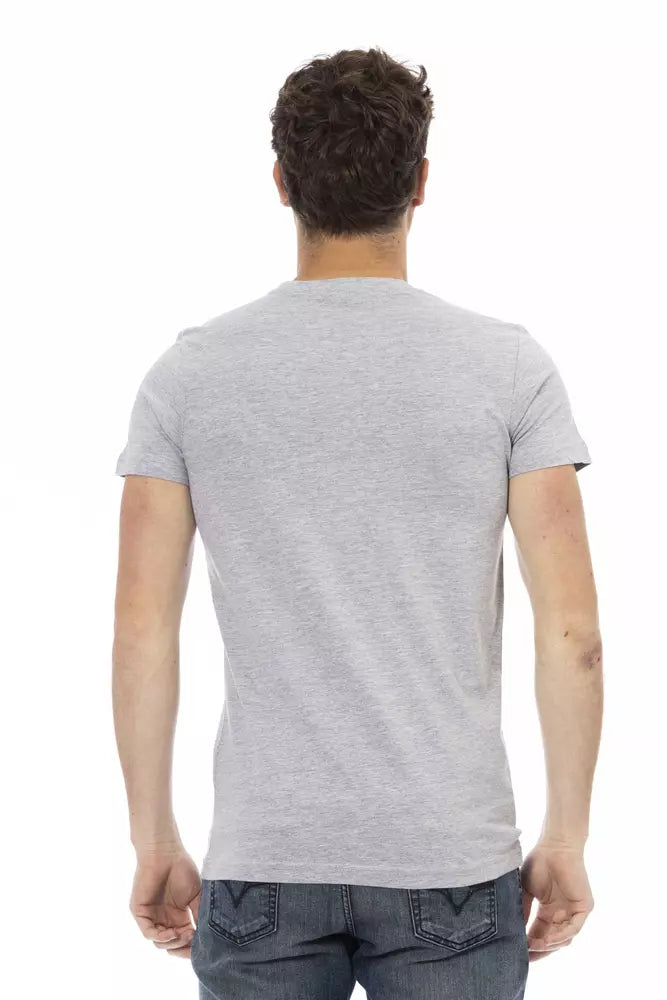 T-Shirt aus grauer Baumwolle