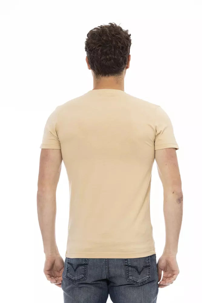 T-Shirt aus beiger Baumwolle