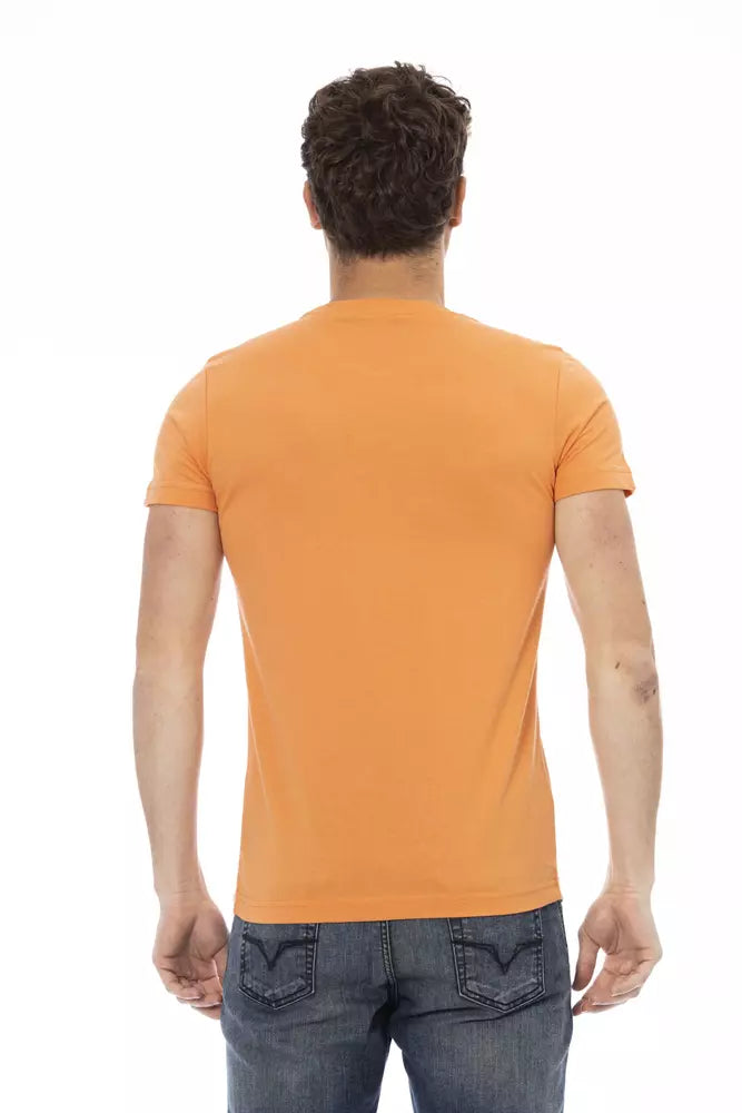 Orangefarbenes T-Shirt aus Baumwolle