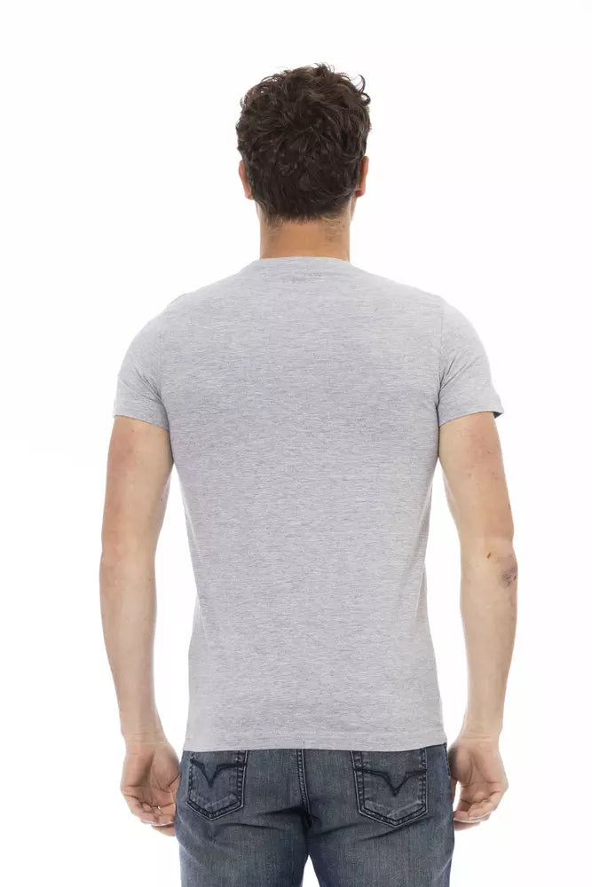 T-Shirt aus grauer Baumwolle