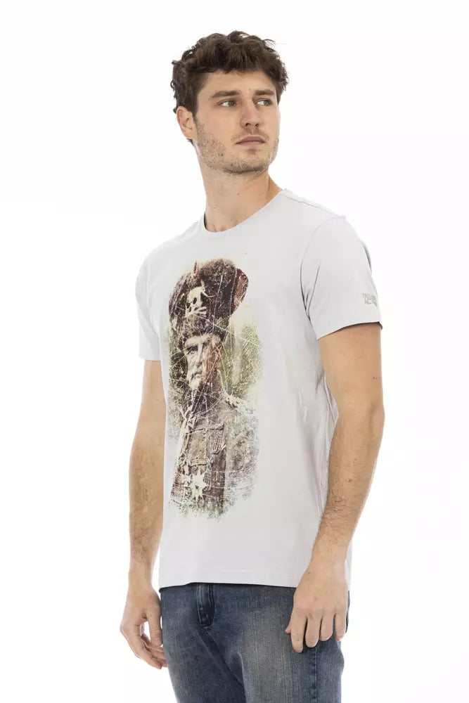 T-Shirt aus grauer Baumwolle