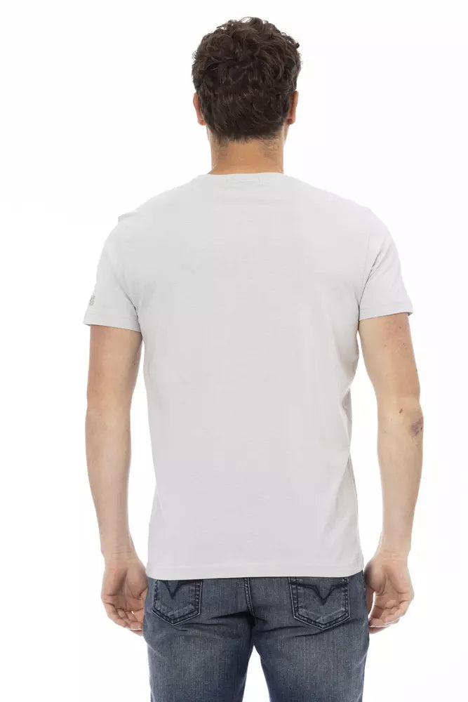 T-Shirt aus grauer Baumwolle