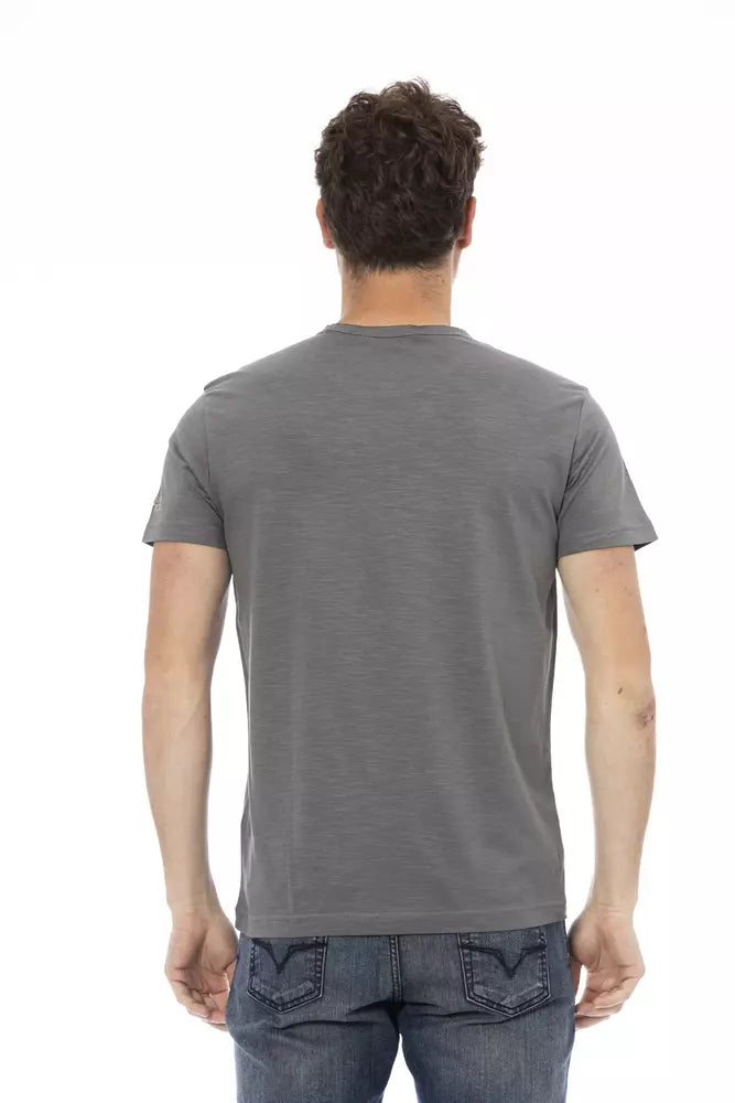 T-Shirt aus grauer Baumwolle