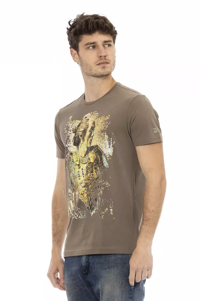 T-Shirt aus brauner Baumwolle