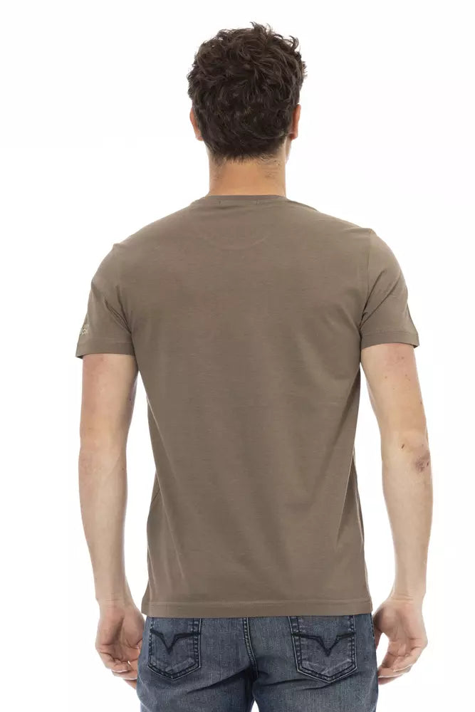 T-Shirt aus brauner Baumwolle