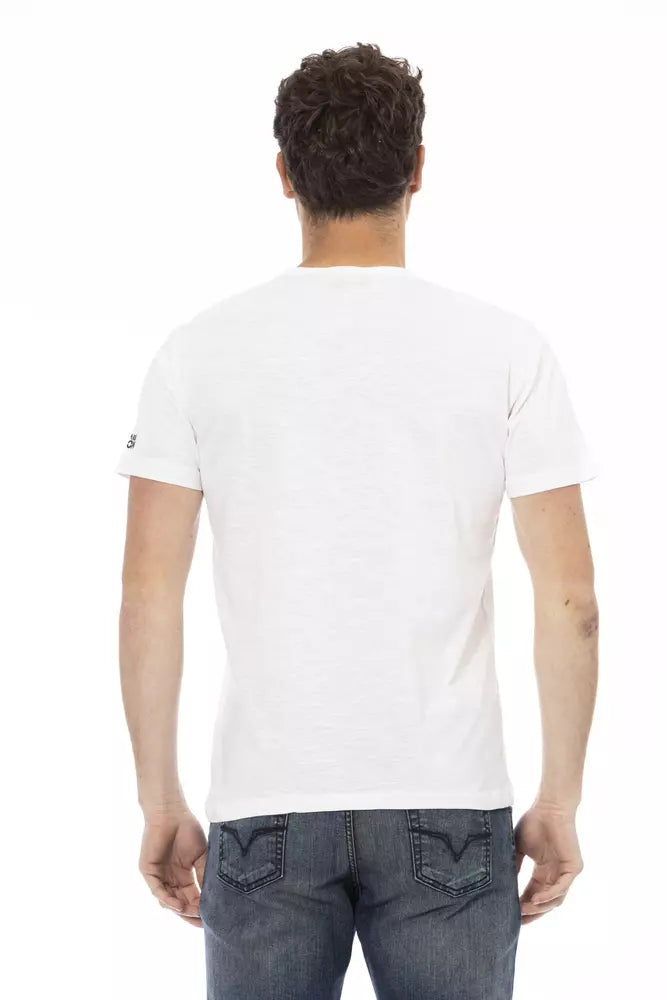 T-Shirt aus weißer Baumwolle