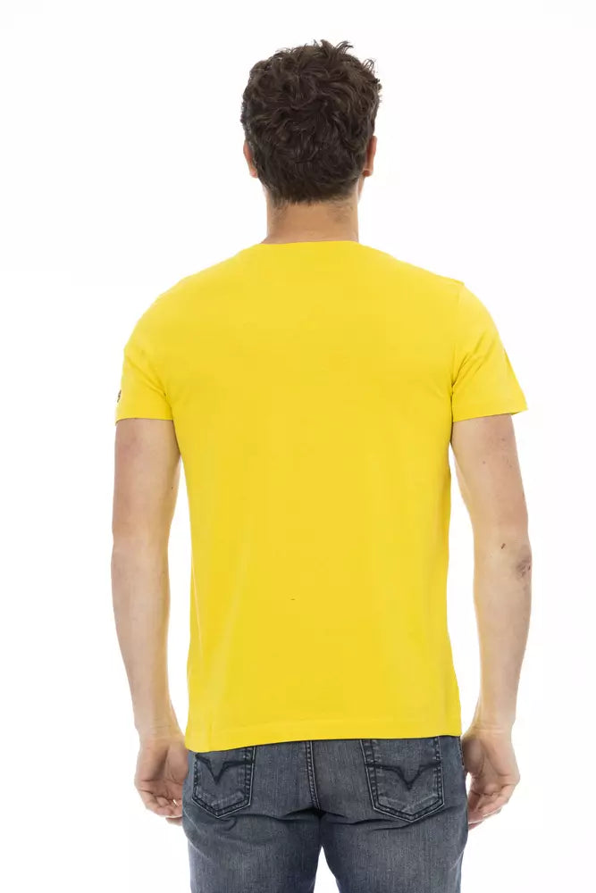 T-Shirt aus gelber Baumwolle