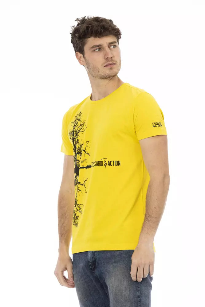 T-Shirt aus gelber Baumwolle