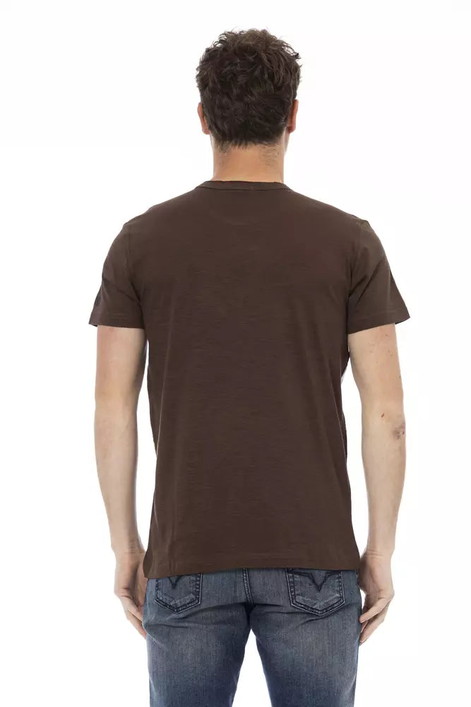 T-Shirt aus brauner Baumwolle