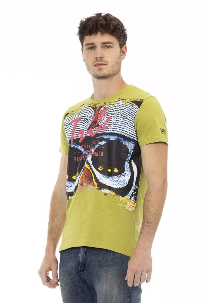 T-Shirt aus grüner Baumwolle