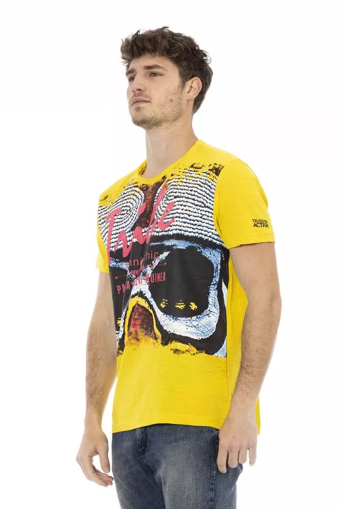 T-Shirt aus gelber Baumwolle