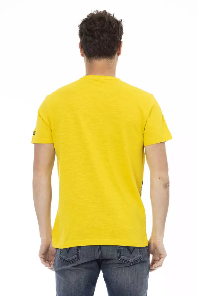 T-Shirt aus gelber Baumwolle