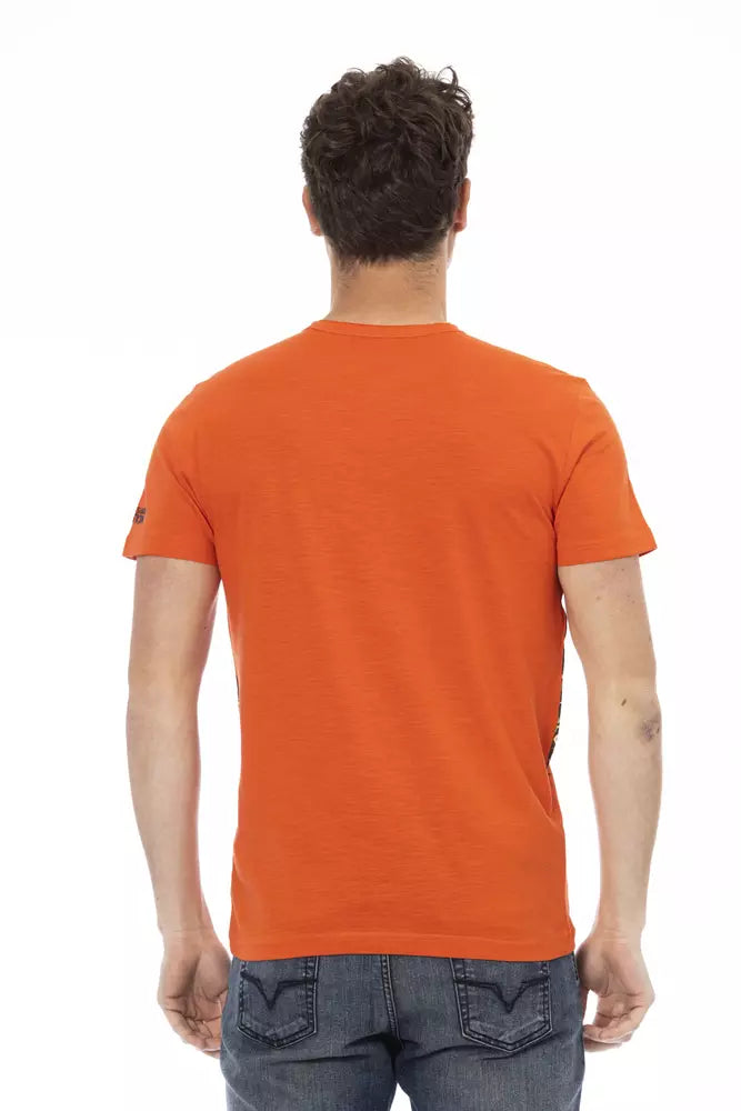 Orangefarbenes T-Shirt aus Baumwolle
