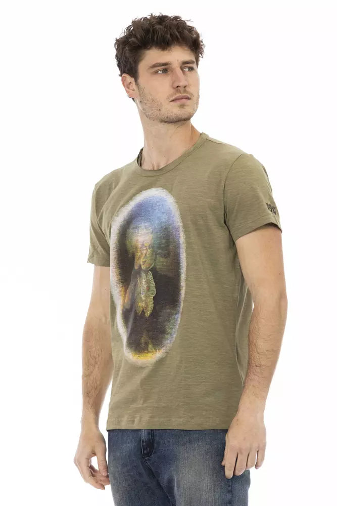T-Shirt aus grüner Baumwolle